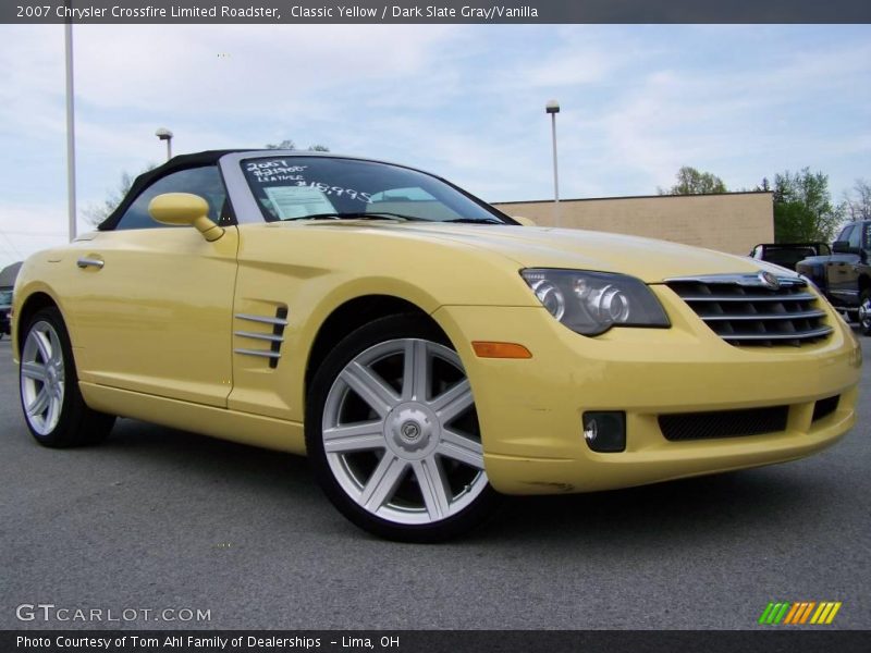 Classic Yellow / Dark Slate Gray/Vanilla 2007 Chrysler Crossfire Limited Roadster