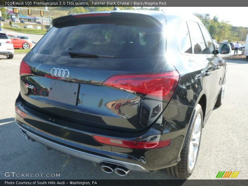 Panther Black Crystal / Black/Magma Red 2014 Audi SQ5 Premium plus 3.0 TFSI quattro