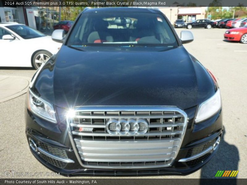 Panther Black Crystal / Black/Magma Red 2014 Audi SQ5 Premium plus 3.0 TFSI quattro