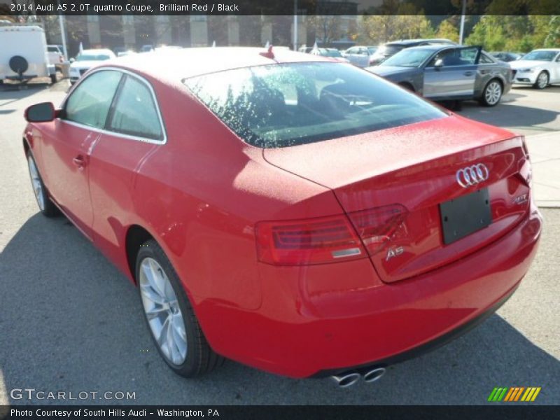 Brilliant Red / Black 2014 Audi A5 2.0T quattro Coupe