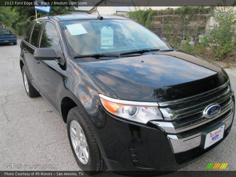 Black / Medium Light Stone 2012 Ford Edge SE