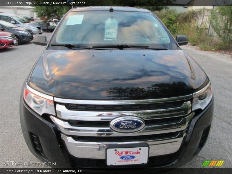 Black / Medium Light Stone 2012 Ford Edge SE
