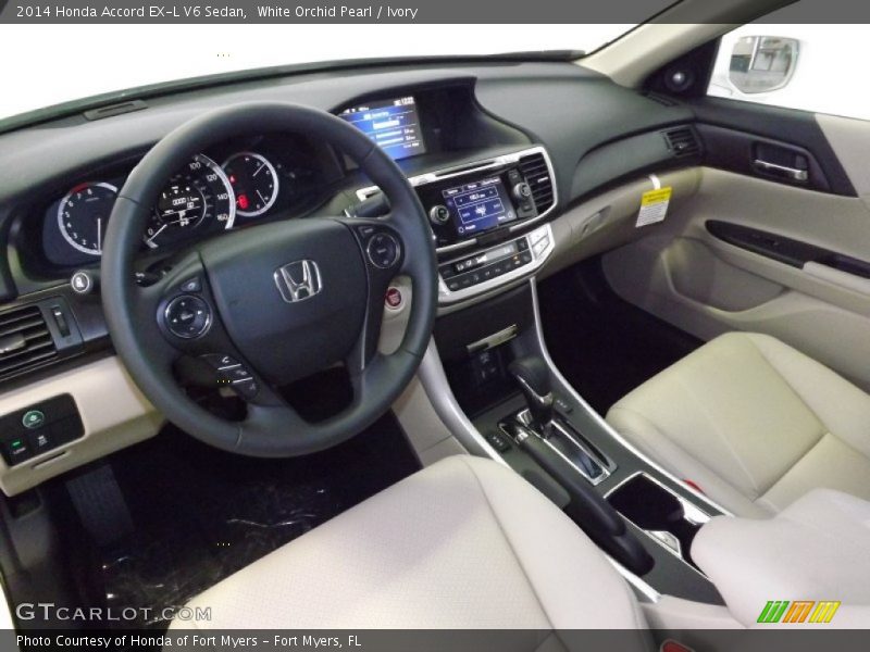 Ivory Interior - 2014 Accord EX-L V6 Sedan 