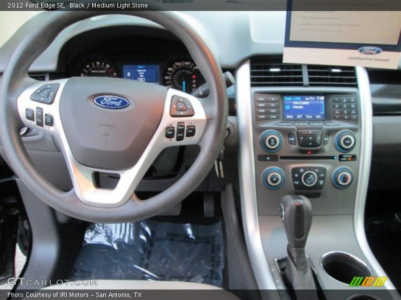 Black / Medium Light Stone 2012 Ford Edge SE