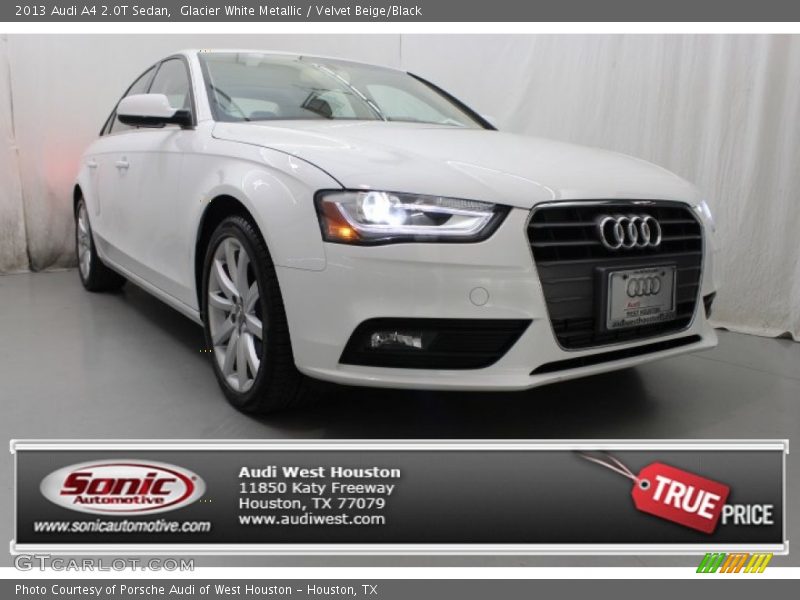 Glacier White Metallic / Velvet Beige/Black 2013 Audi A4 2.0T Sedan