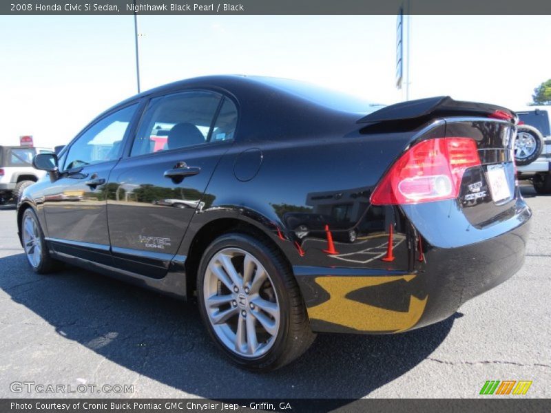 Nighthawk Black Pearl / Black 2008 Honda Civic Si Sedan
