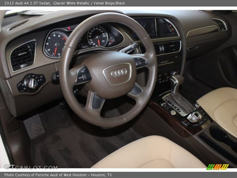 Glacier White Metallic / Velvet Beige/Black 2013 Audi A4 2.0T Sedan