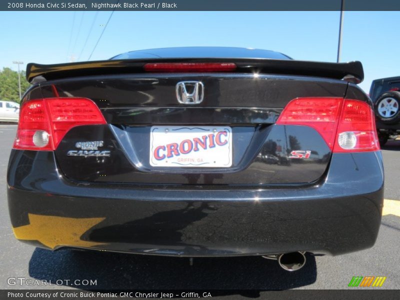 Nighthawk Black Pearl / Black 2008 Honda Civic Si Sedan