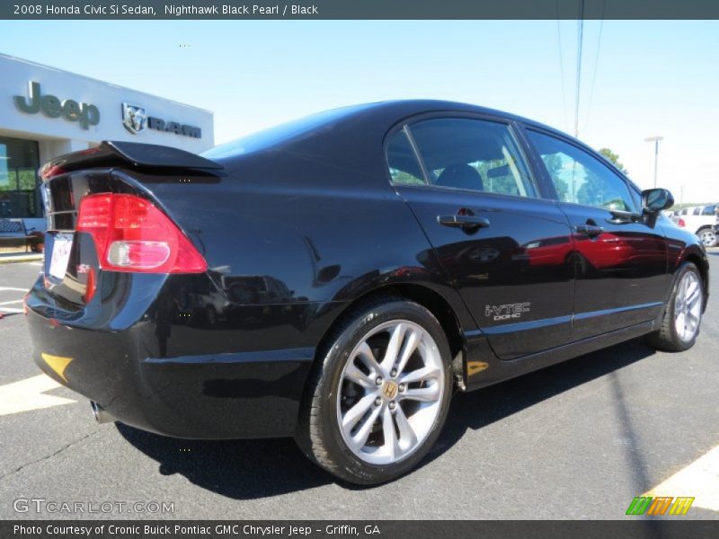 Nighthawk Black Pearl / Black 2008 Honda Civic Si Sedan