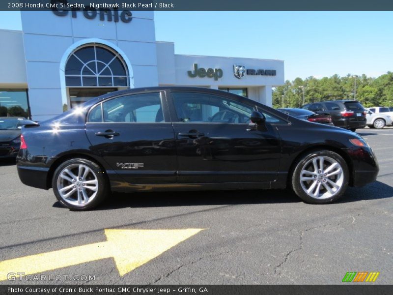 Nighthawk Black Pearl / Black 2008 Honda Civic Si Sedan