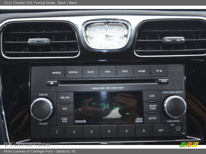 Black / Black 2012 Chrysler 200 Touring Sedan