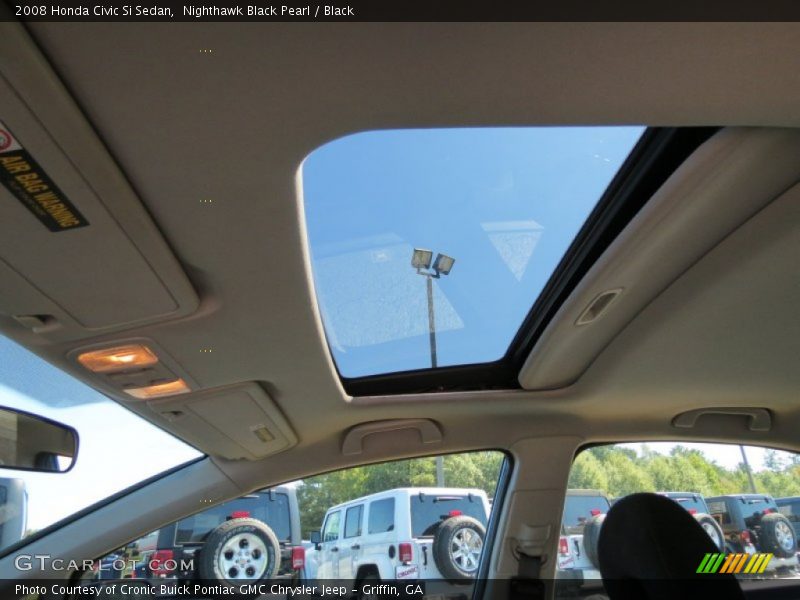 Nighthawk Black Pearl / Black 2008 Honda Civic Si Sedan