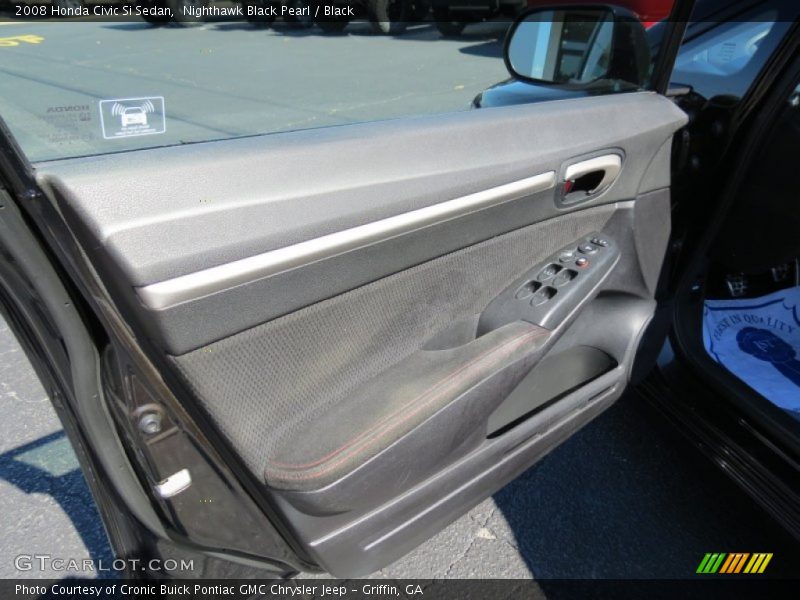 Nighthawk Black Pearl / Black 2008 Honda Civic Si Sedan