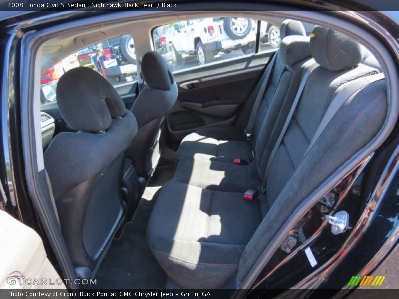 Nighthawk Black Pearl / Black 2008 Honda Civic Si Sedan
