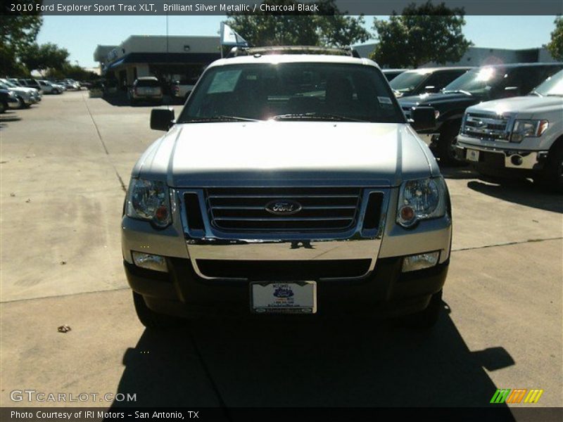Brilliant Silver Metallic / Charcoal Black 2010 Ford Explorer Sport Trac XLT
