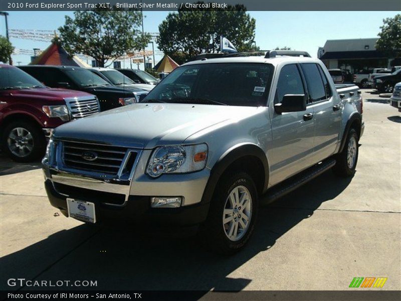 Brilliant Silver Metallic / Charcoal Black 2010 Ford Explorer Sport Trac XLT
