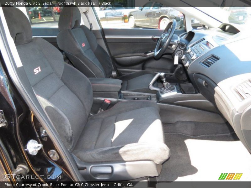 Nighthawk Black Pearl / Black 2008 Honda Civic Si Sedan