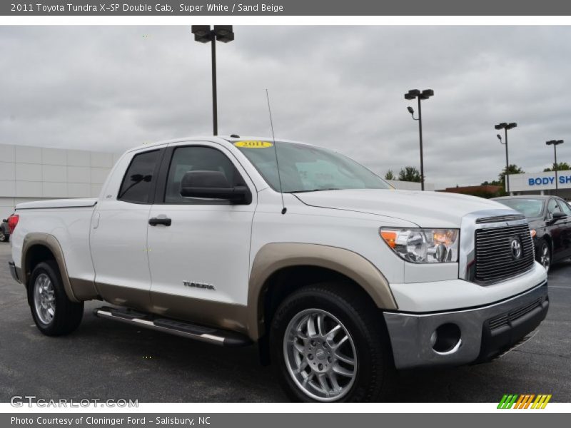 Super White / Sand Beige 2011 Toyota Tundra X-SP Double Cab