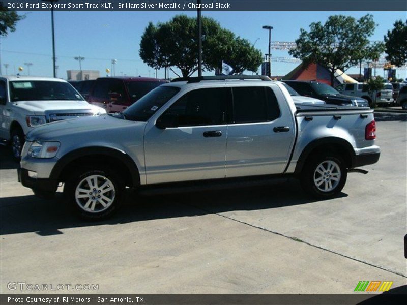 Brilliant Silver Metallic / Charcoal Black 2010 Ford Explorer Sport Trac XLT