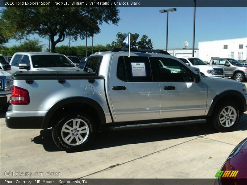 Brilliant Silver Metallic / Charcoal Black 2010 Ford Explorer Sport Trac XLT