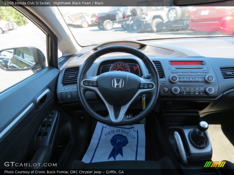 Nighthawk Black Pearl / Black 2008 Honda Civic Si Sedan