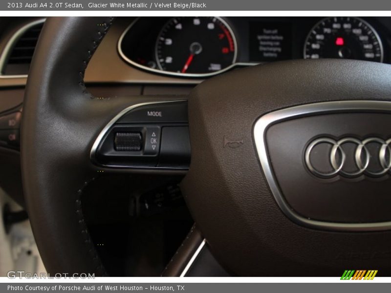 Glacier White Metallic / Velvet Beige/Black 2013 Audi A4 2.0T Sedan