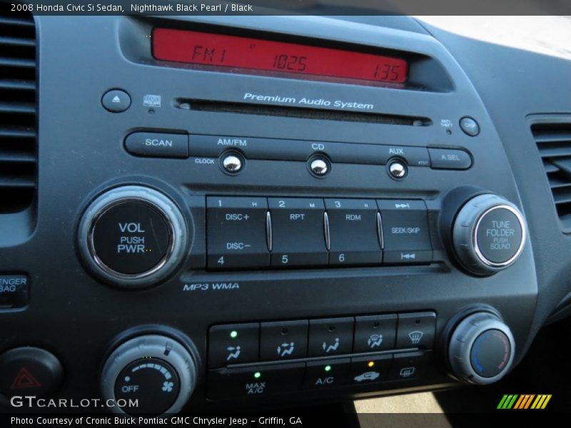 Nighthawk Black Pearl / Black 2008 Honda Civic Si Sedan