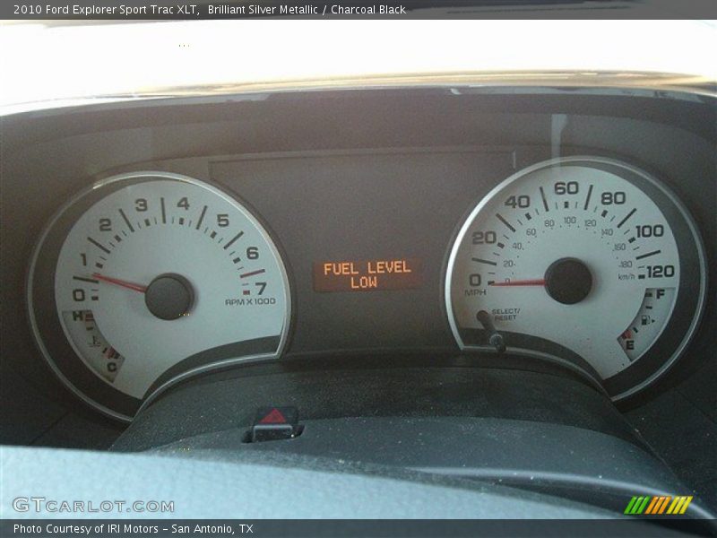 Brilliant Silver Metallic / Charcoal Black 2010 Ford Explorer Sport Trac XLT