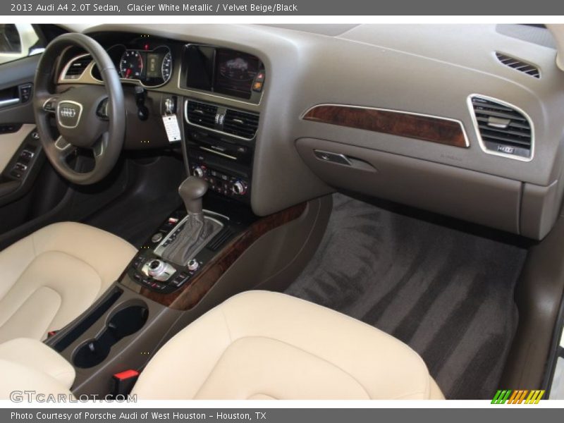 Glacier White Metallic / Velvet Beige/Black 2013 Audi A4 2.0T Sedan