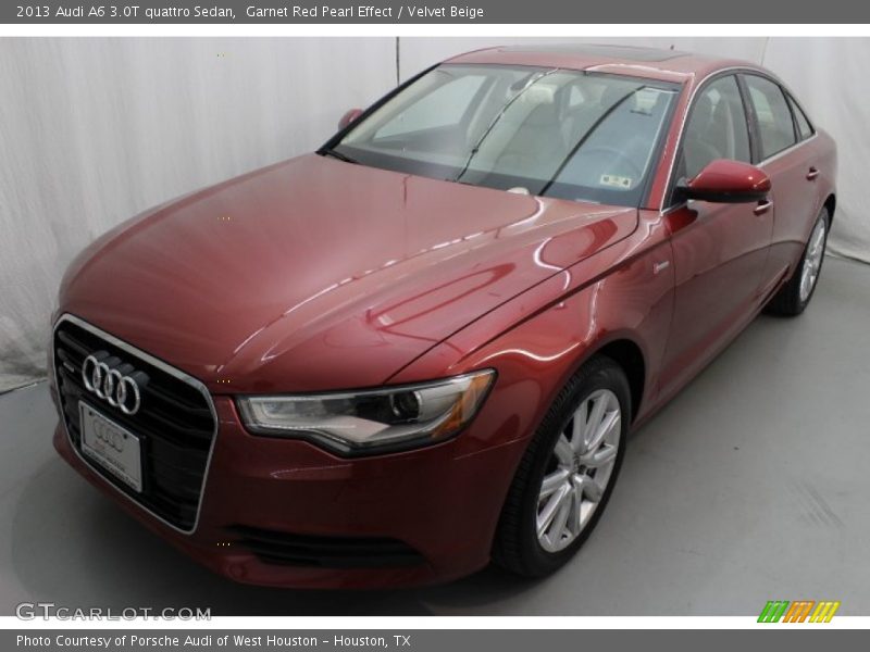Garnet Red Pearl Effect / Velvet Beige 2013 Audi A6 3.0T quattro Sedan