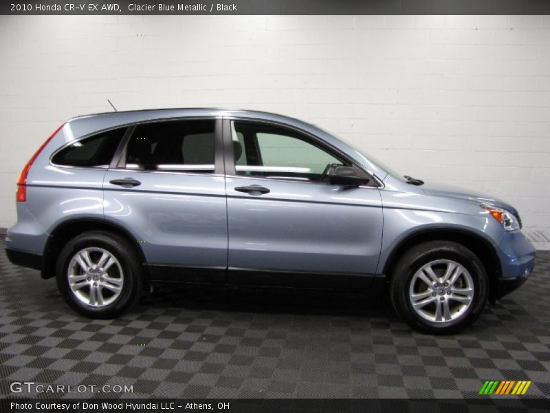 Glacier Blue Metallic / Black 2010 Honda CR-V EX AWD