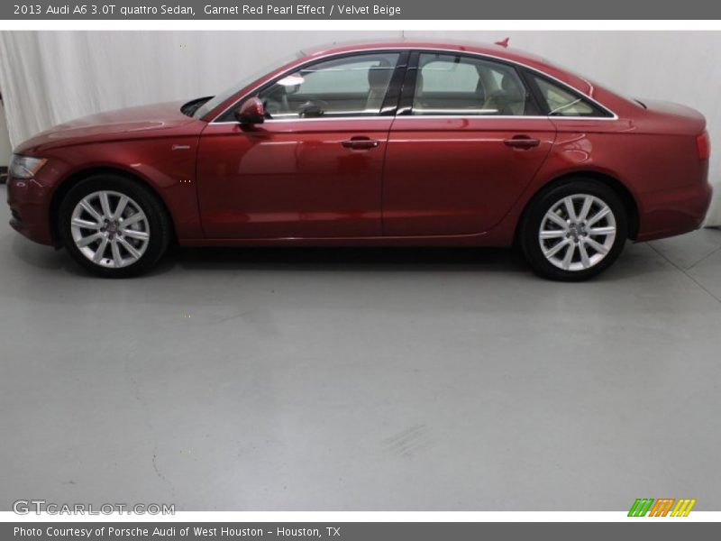 Garnet Red Pearl Effect / Velvet Beige 2013 Audi A6 3.0T quattro Sedan