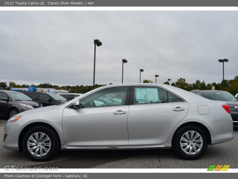 Classic Silver Metallic / Ash 2012 Toyota Camry LE