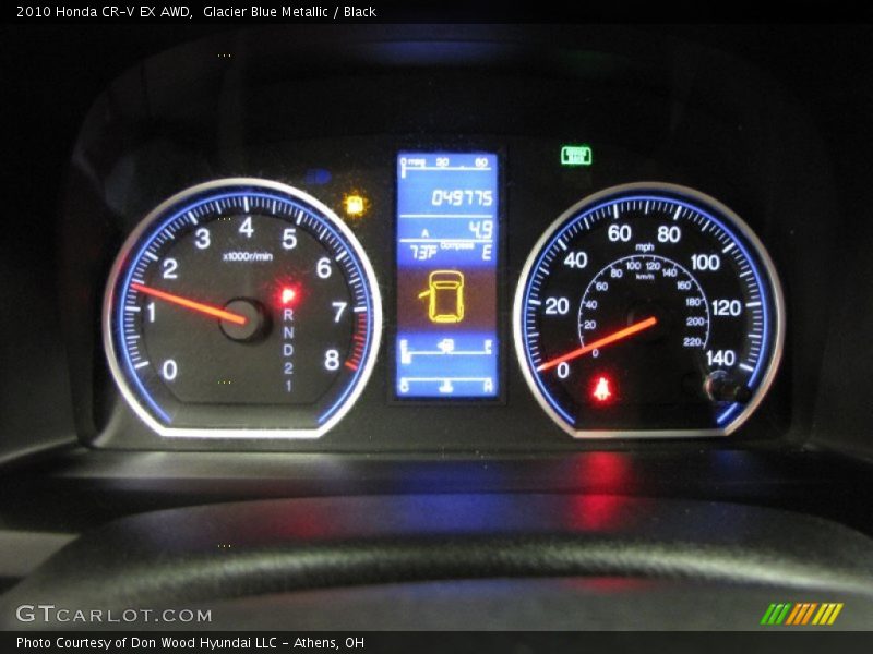 Glacier Blue Metallic / Black 2010 Honda CR-V EX AWD