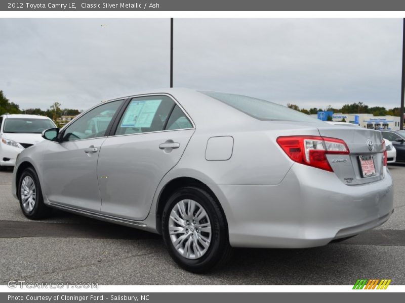 Classic Silver Metallic / Ash 2012 Toyota Camry LE