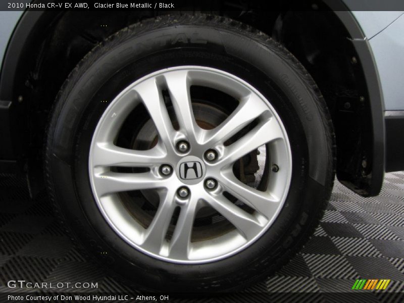 Glacier Blue Metallic / Black 2010 Honda CR-V EX AWD