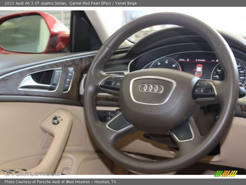 Garnet Red Pearl Effect / Velvet Beige 2013 Audi A6 3.0T quattro Sedan
