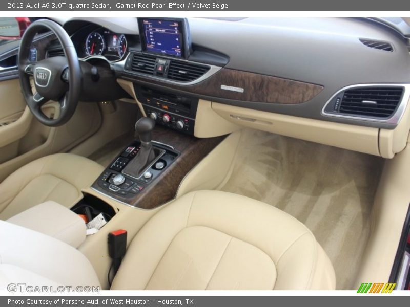 Garnet Red Pearl Effect / Velvet Beige 2013 Audi A6 3.0T quattro Sedan