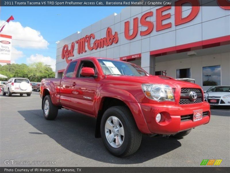 Barcelona Red Metallic / Graphite Gray 2011 Toyota Tacoma V6 TRD Sport PreRunner Access Cab