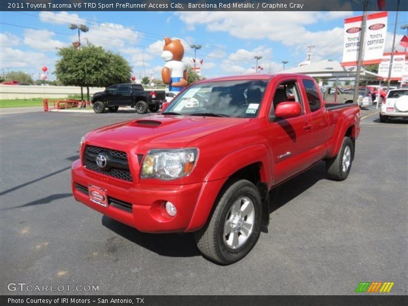 Barcelona Red Metallic / Graphite Gray 2011 Toyota Tacoma V6 TRD Sport PreRunner Access Cab