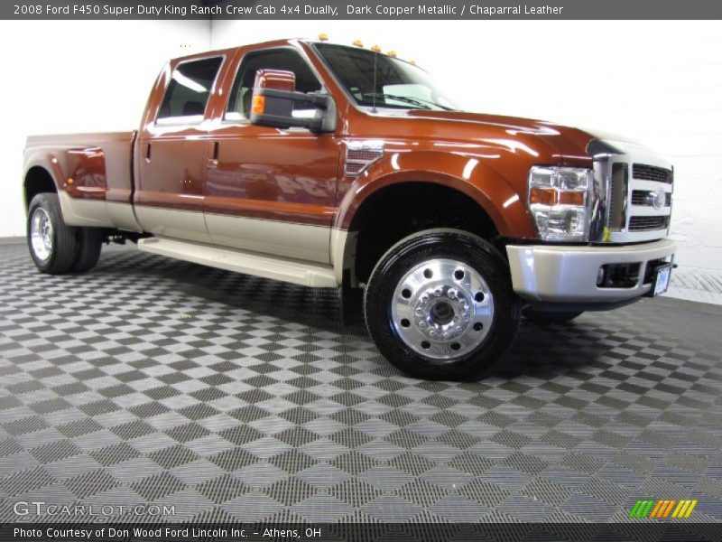 Dark Copper Metallic / Chaparral Leather 2008 Ford F450 Super Duty King Ranch Crew Cab 4x4 Dually