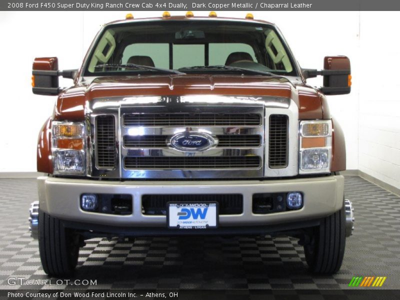 Dark Copper Metallic / Chaparral Leather 2008 Ford F450 Super Duty King Ranch Crew Cab 4x4 Dually