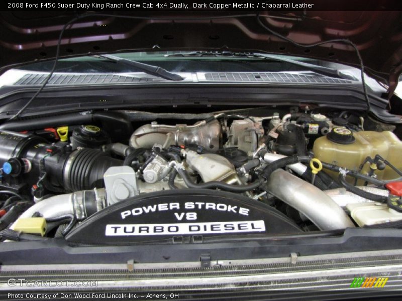 Dark Copper Metallic / Chaparral Leather 2008 Ford F450 Super Duty King Ranch Crew Cab 4x4 Dually