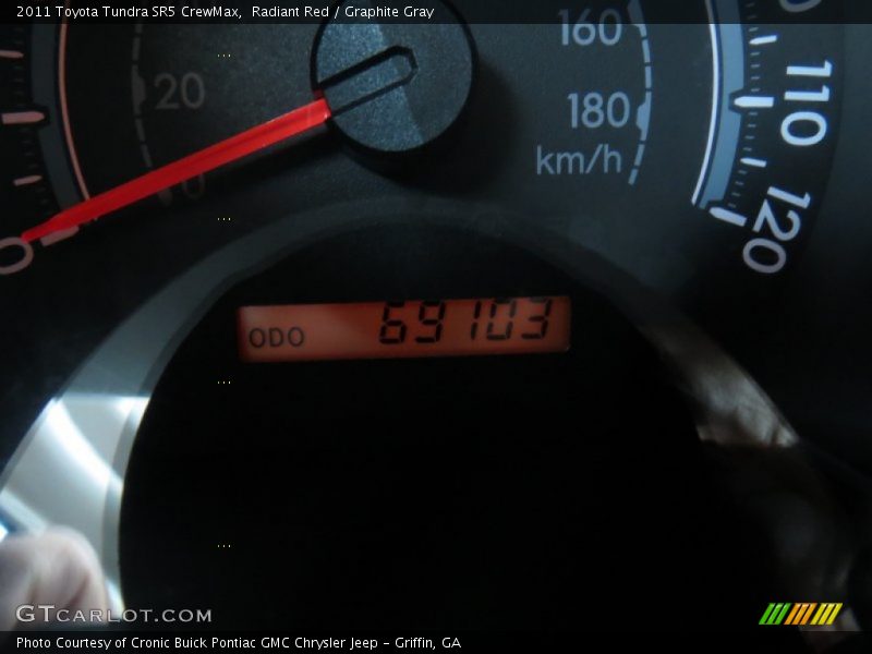 Radiant Red / Graphite Gray 2011 Toyota Tundra SR5 CrewMax