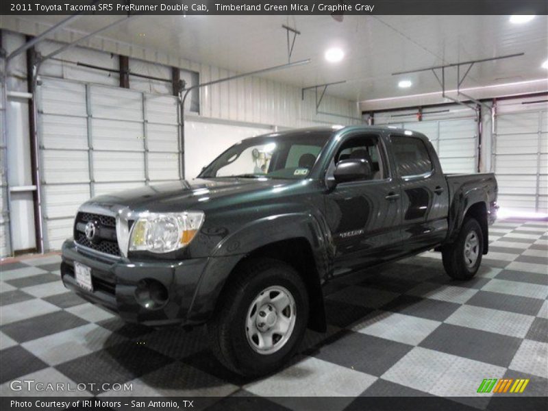 Timberland Green Mica / Graphite Gray 2011 Toyota Tacoma SR5 PreRunner Double Cab
