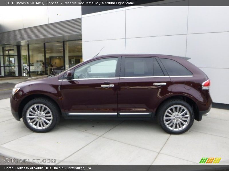 Bordeaux Reserve Red Metallic / Medium Light Stone 2011 Lincoln MKX AWD