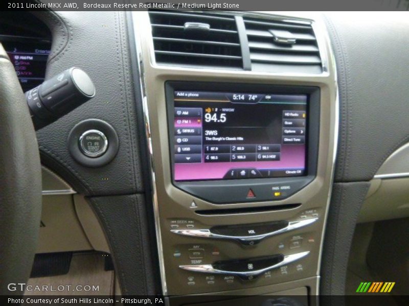 Bordeaux Reserve Red Metallic / Medium Light Stone 2011 Lincoln MKX AWD