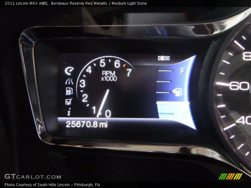 Bordeaux Reserve Red Metallic / Medium Light Stone 2011 Lincoln MKX AWD