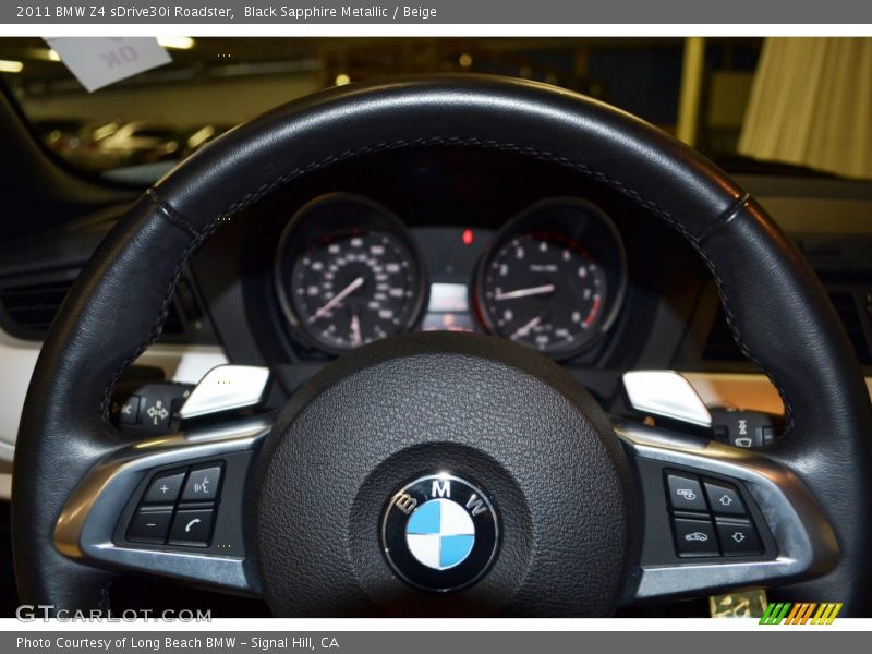 Black Sapphire Metallic / Beige 2011 BMW Z4 sDrive30i Roadster