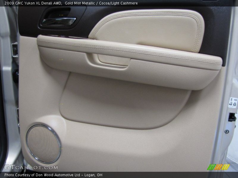 Gold Mist Metallic / Cocoa/Light Cashmere 2009 GMC Yukon XL Denali AWD